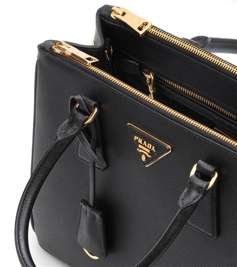 prada small black leather handbag